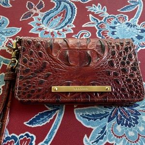Brahmin Wristlet pecan